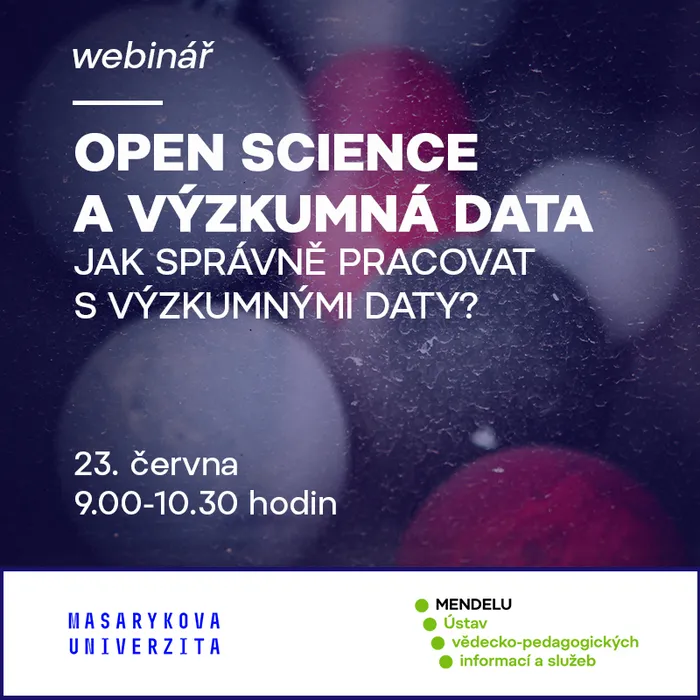 Plakát webináře Open Science